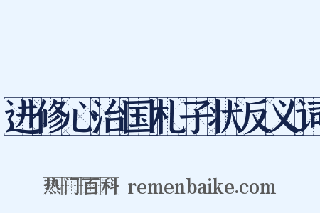 进修心治国札子状反义词是什么意思的图片